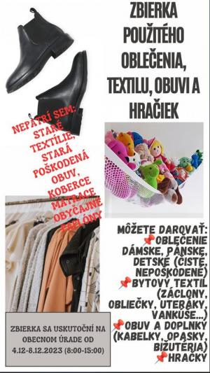 Zber použitého oblečenia, textil a hračiek  1