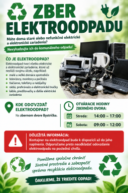 Zber elektroodpadu v Bystričke